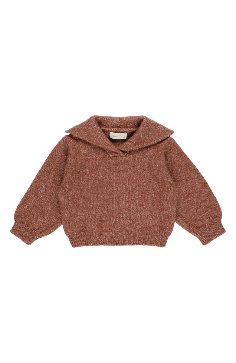 Rylee + Cru Kids' Cash Pullover, Main, color, Heathered Brick