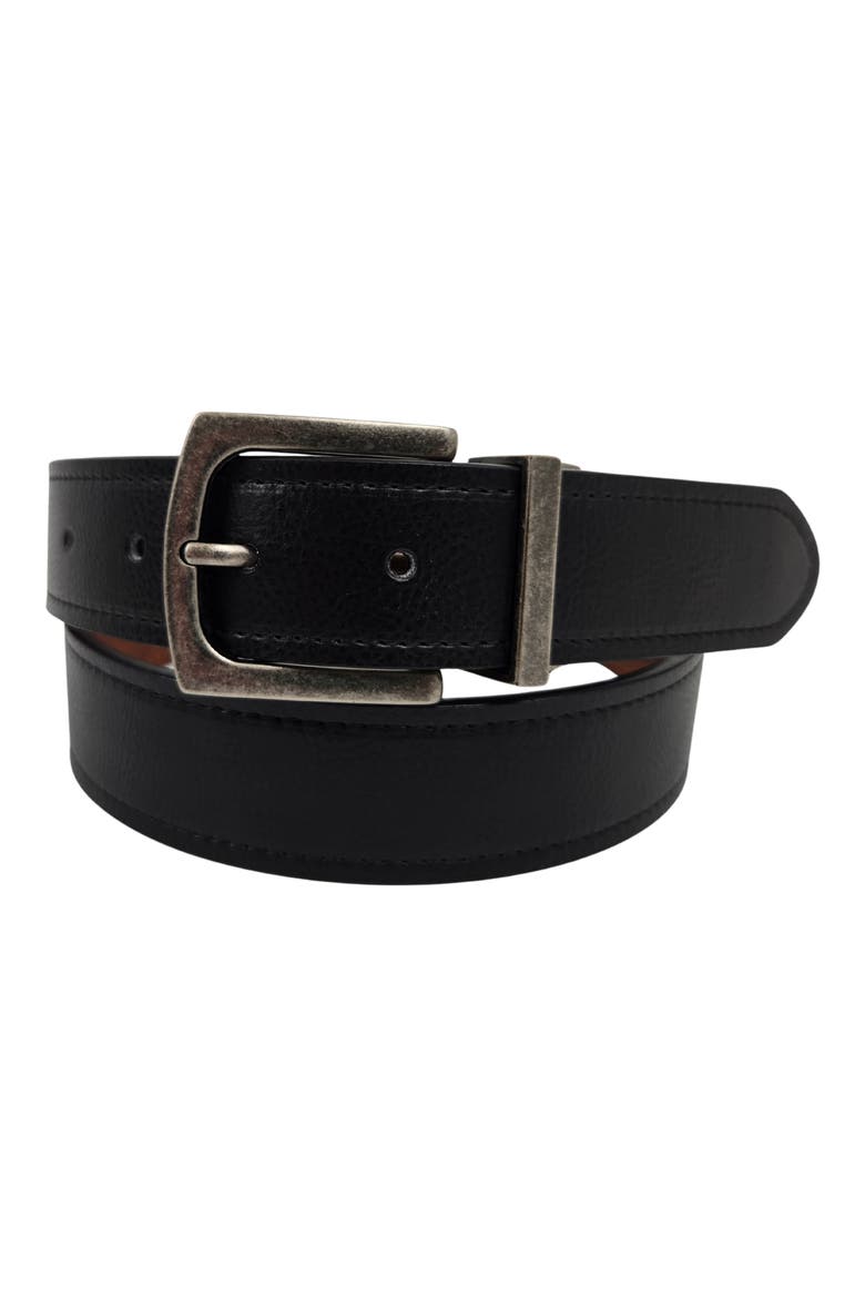 Reversible Leather Belt, Main, color, BLACK/ TAN