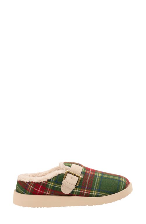 Revitalign Gift Plaid Faux Shearling Lined Slipper In Metallic
