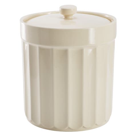 1.7 Quart Stoneware Canister with Lid in Cream