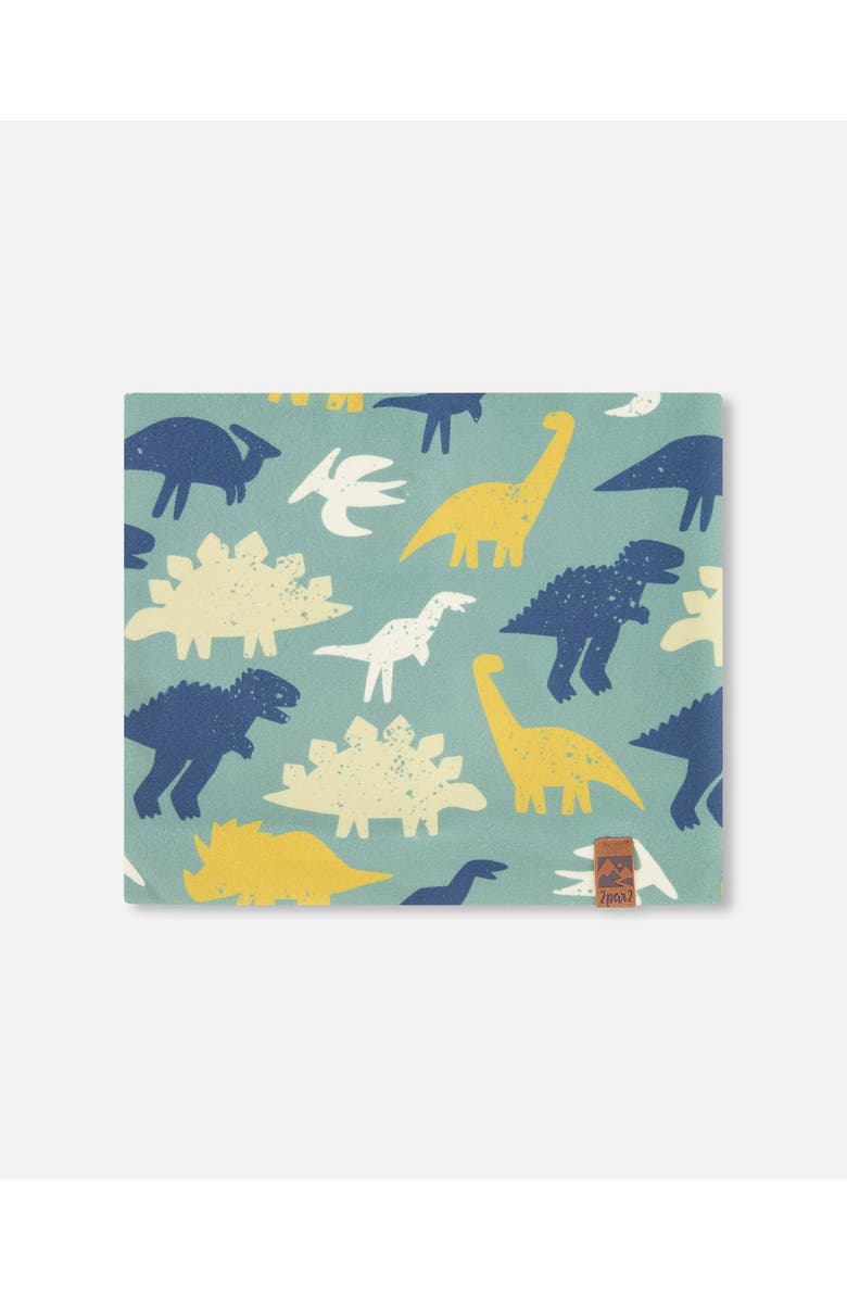 Deux par Deux Stretch Jersey Dinosaur Neck Tube, Main, color, Green Dinosaur Print