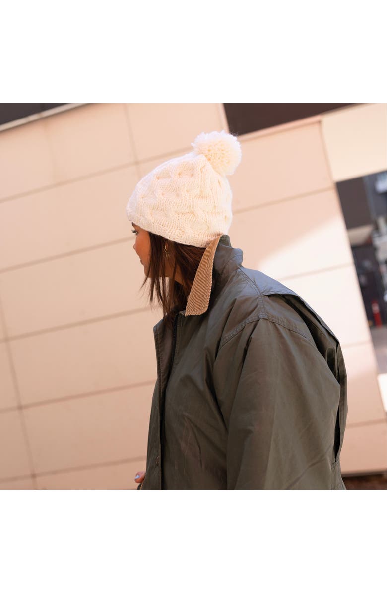 Turtle Fur Wave on Wave Merino Wool Hat, Alternate, color, Black