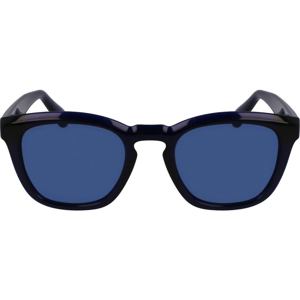 Ferragamo 50mm Modified Rectangular Sunglasses In Transparent Blue