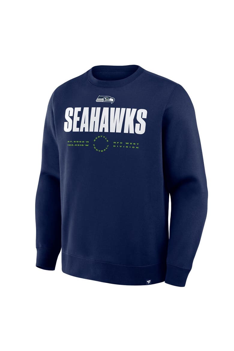 Men's Fanatics College Navy Seattle Seahawks Direct Handoff Legacy Pullover Sweatshirt, Alternate, color, College Navy