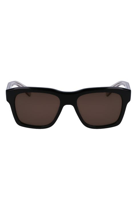 56mm Polarized Rectangular Sunglasses