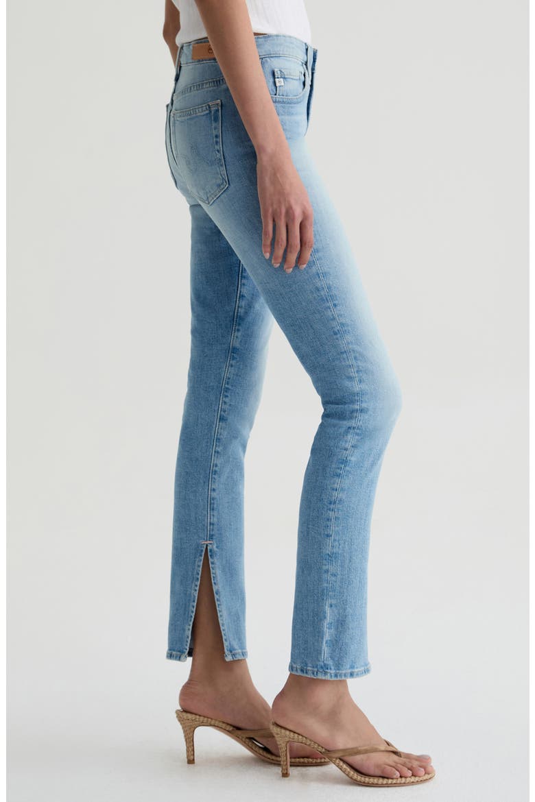 Prima Split Hem Low Rise Cigarette Jeans, Alternate, color, CRUISER