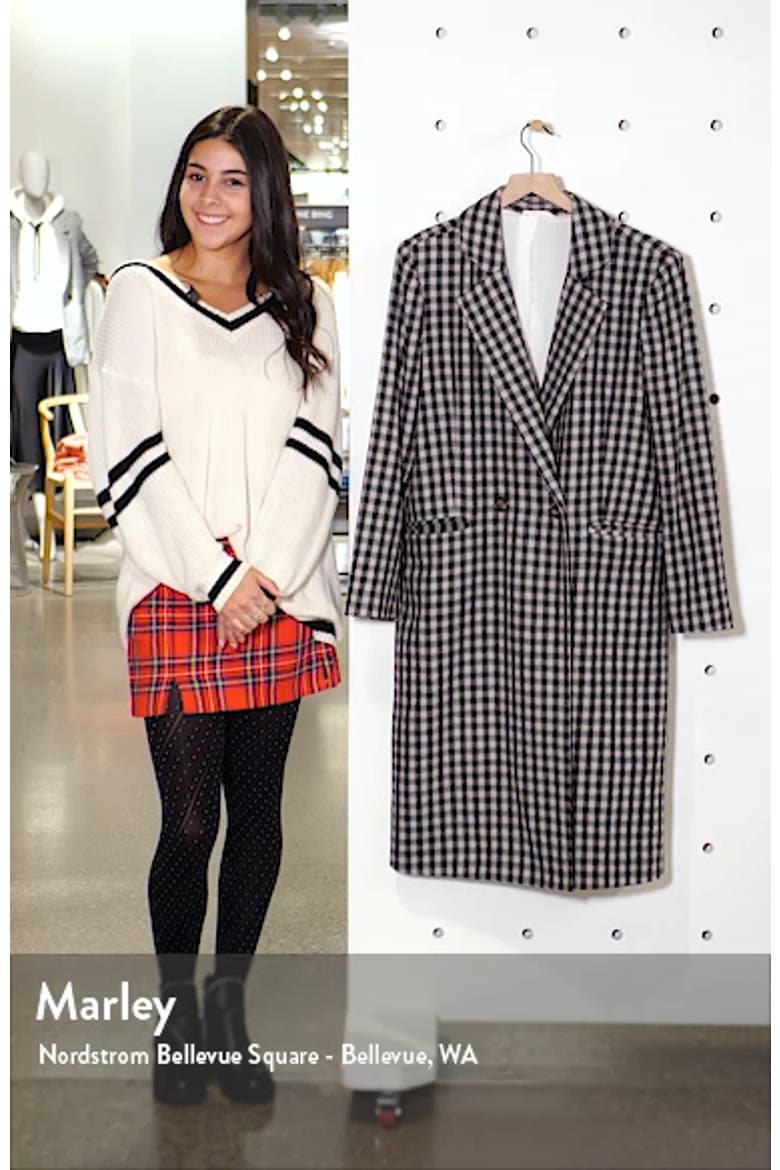 Double Breasted Gingham Long Coat video