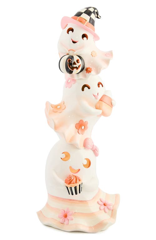 Mackenzie-childs Mackenzie Childs Hocus Pocus Illuminated Stacked Ghosts In Pink