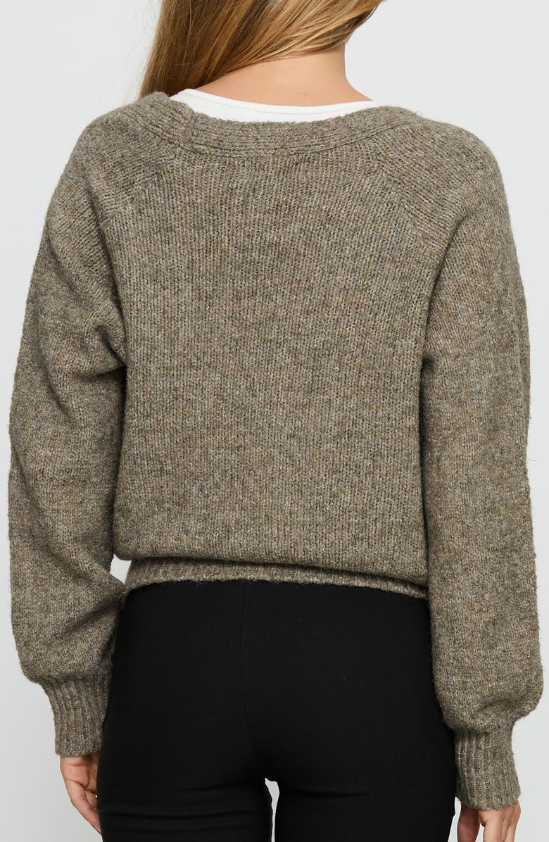 Princess Polly Daelan Wrap Cardigan, Alternate, color, Brown