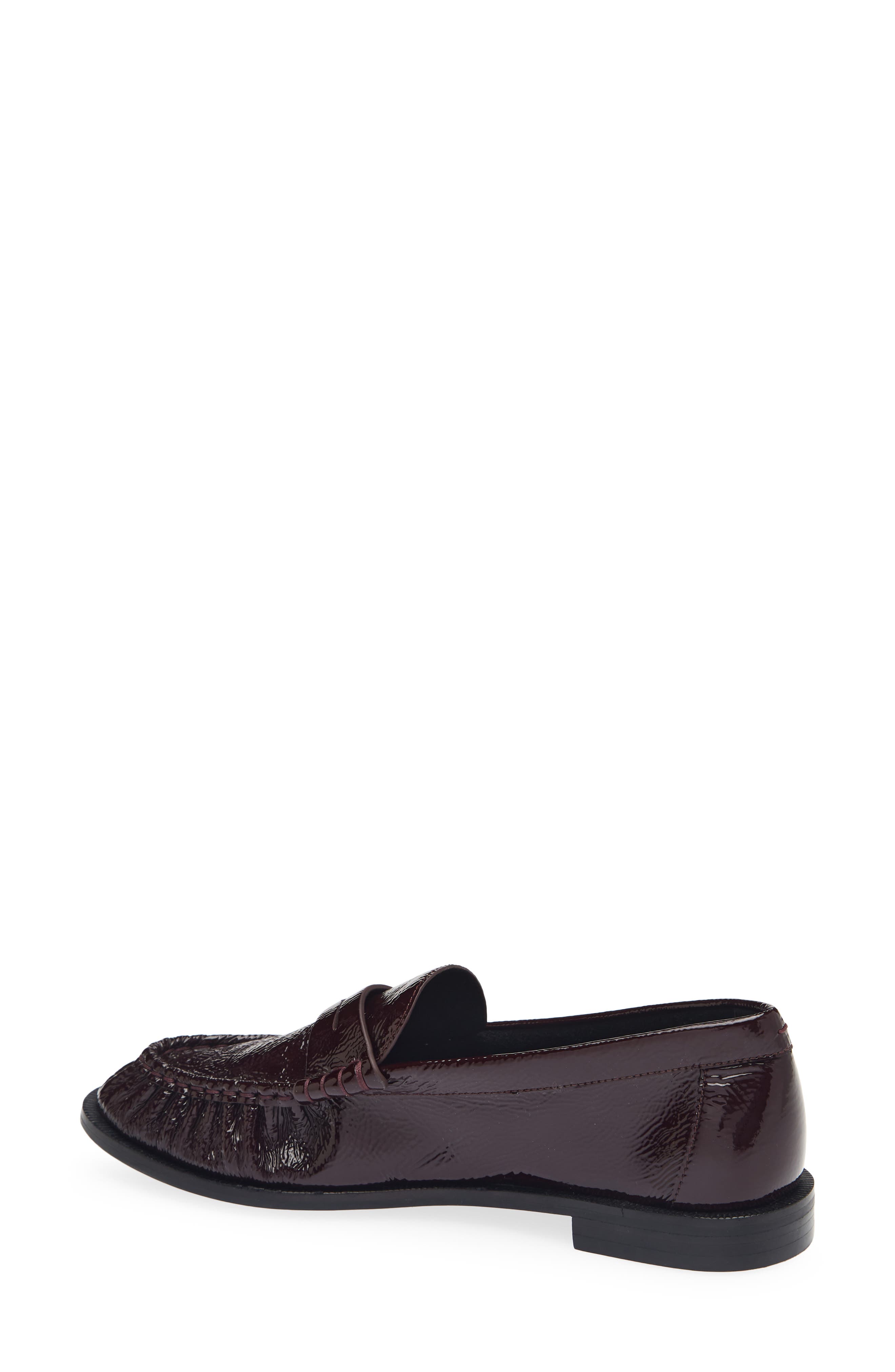 Lexi Leather Loafer, Alternate, color, DARK RED