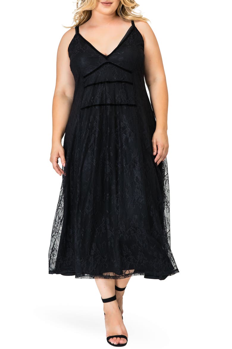 Bethany Lace Maxi Dress, Main, color, BLACK