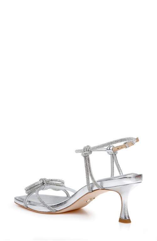 Shop Badgley Mischka Collection Dandelion Ankle Strap Sandal In Silver Leather