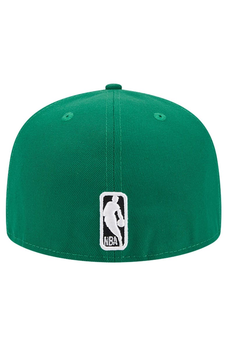 New Era Men's New Era Kelly Green Boston Celtics Court Sport Leather Applique 59FIFTY Fitted Hat, Alternate, color, 
