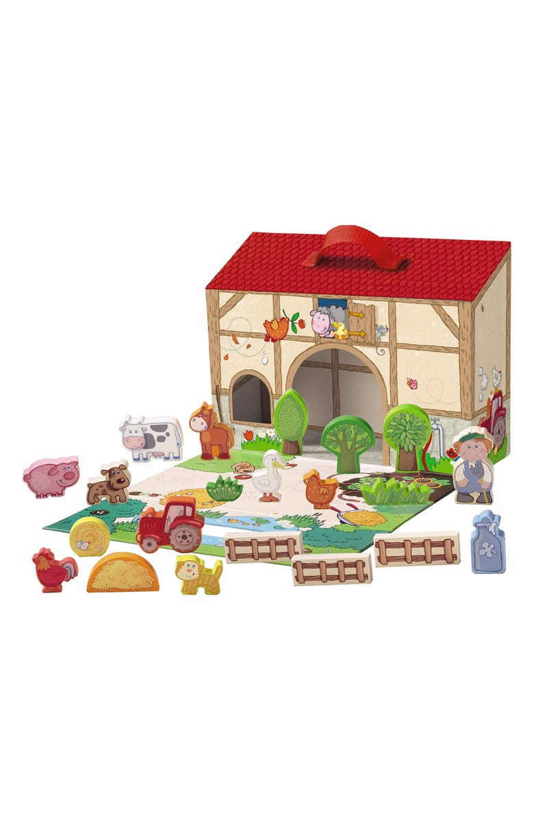 HABA Farming Around Wooden Block Set, Main, color,