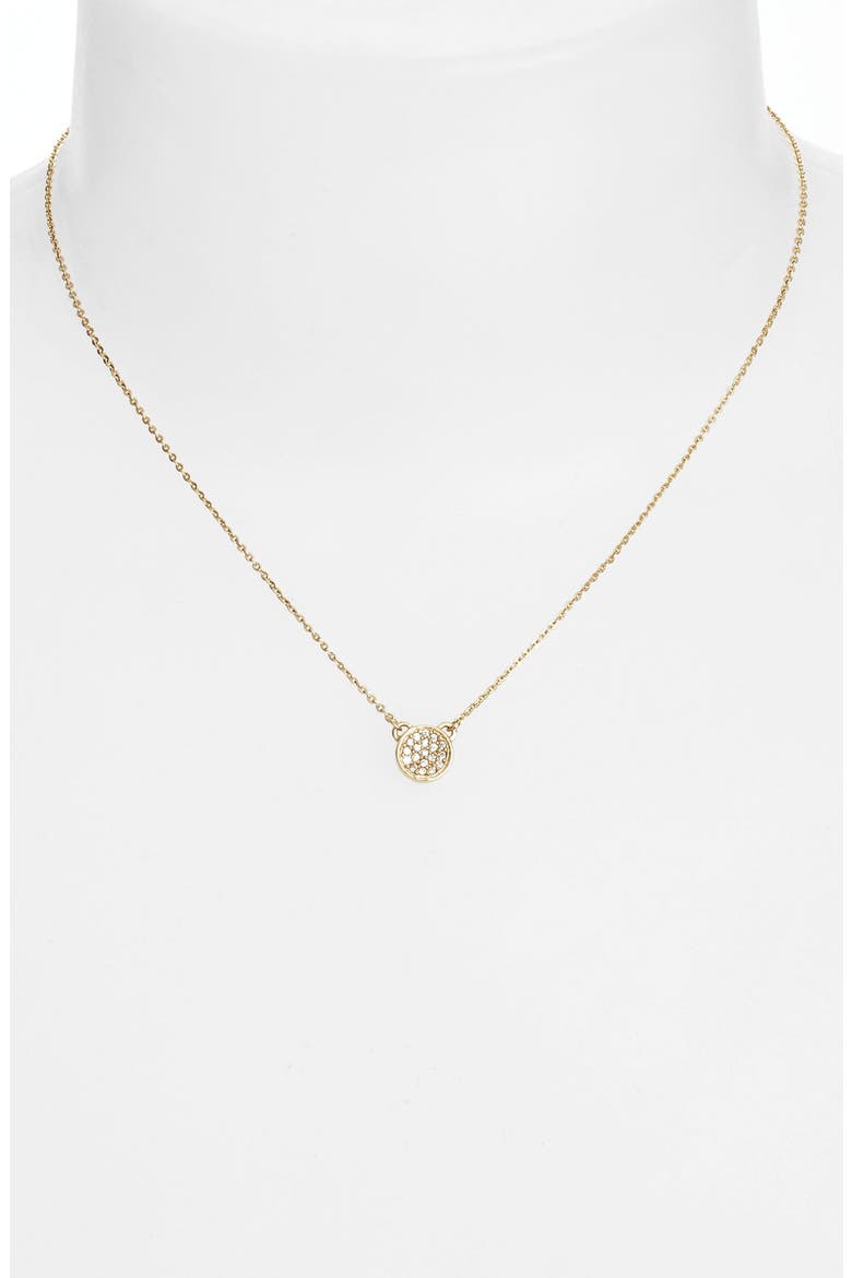'Cade' Pavé Pendant Necklace, Alternate, color, GOLD/ CLEAR