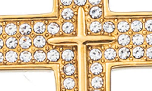 Eye Candy Los Angeles Jude Spike Cross Pendant Necklace In Gold