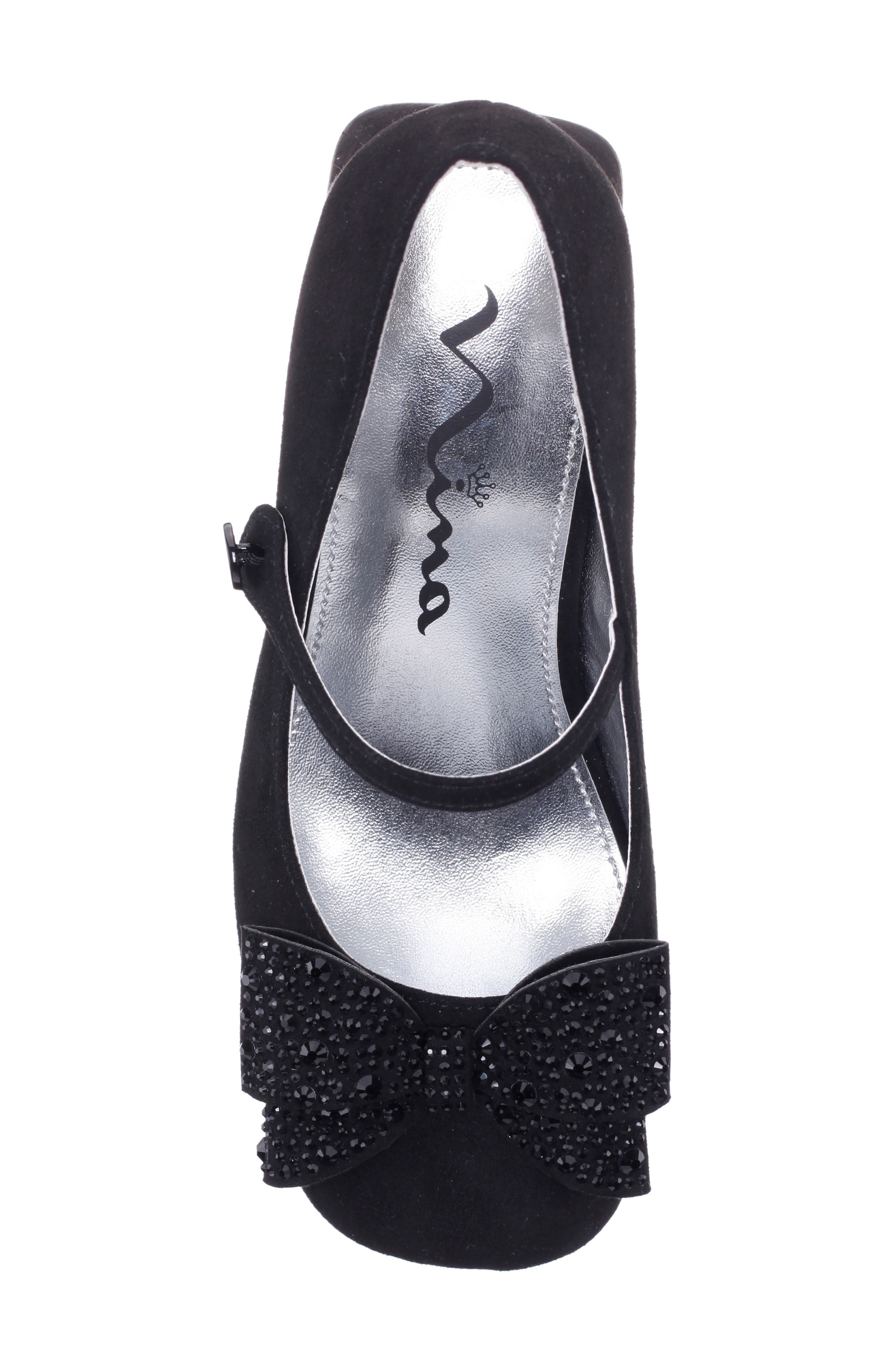 Nina Kids' Kam Pump, Alternate, color, Black Microsuede