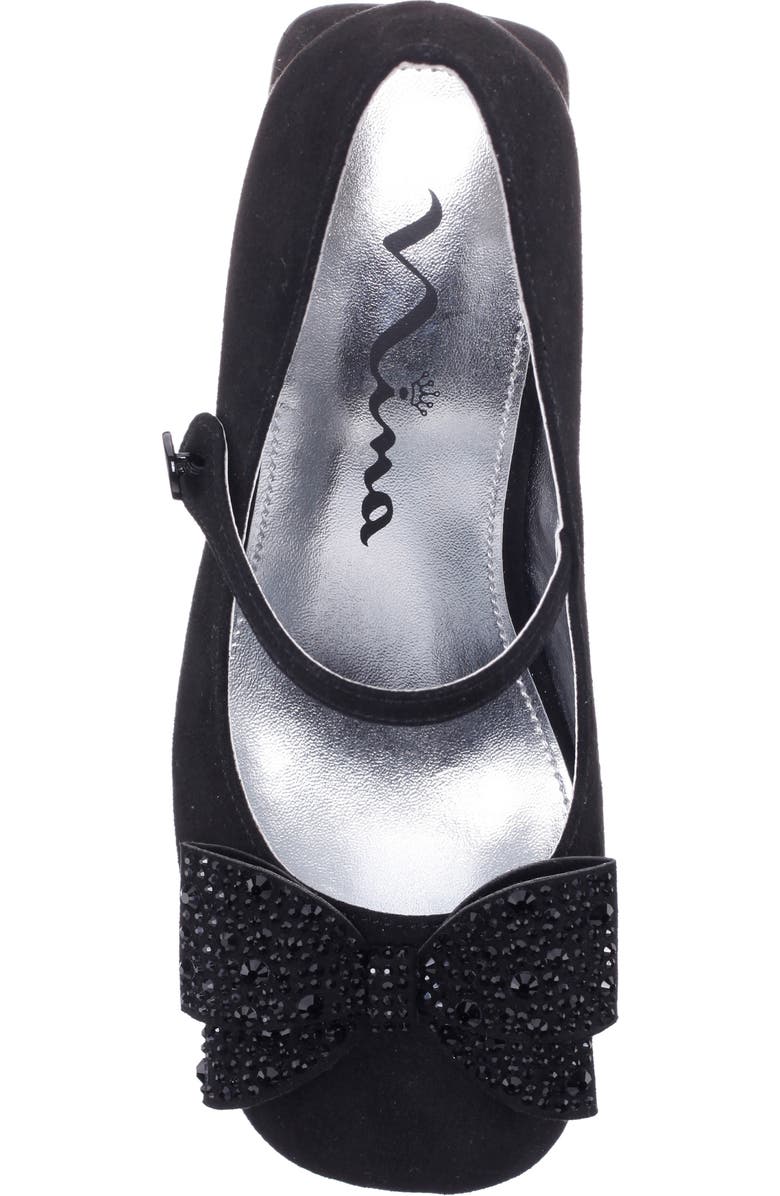 Nina Kids' Kam Pump, Alternate, color, Black Microsuede