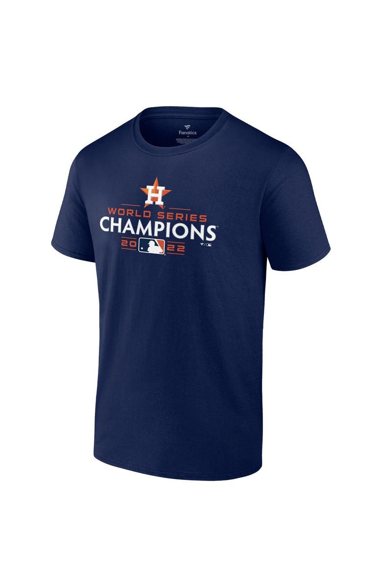FANATICS Men's Fanatics Navy Houston Astros 2022 World Series Champions Champion Logo T-Shirt, Alternate, color, 