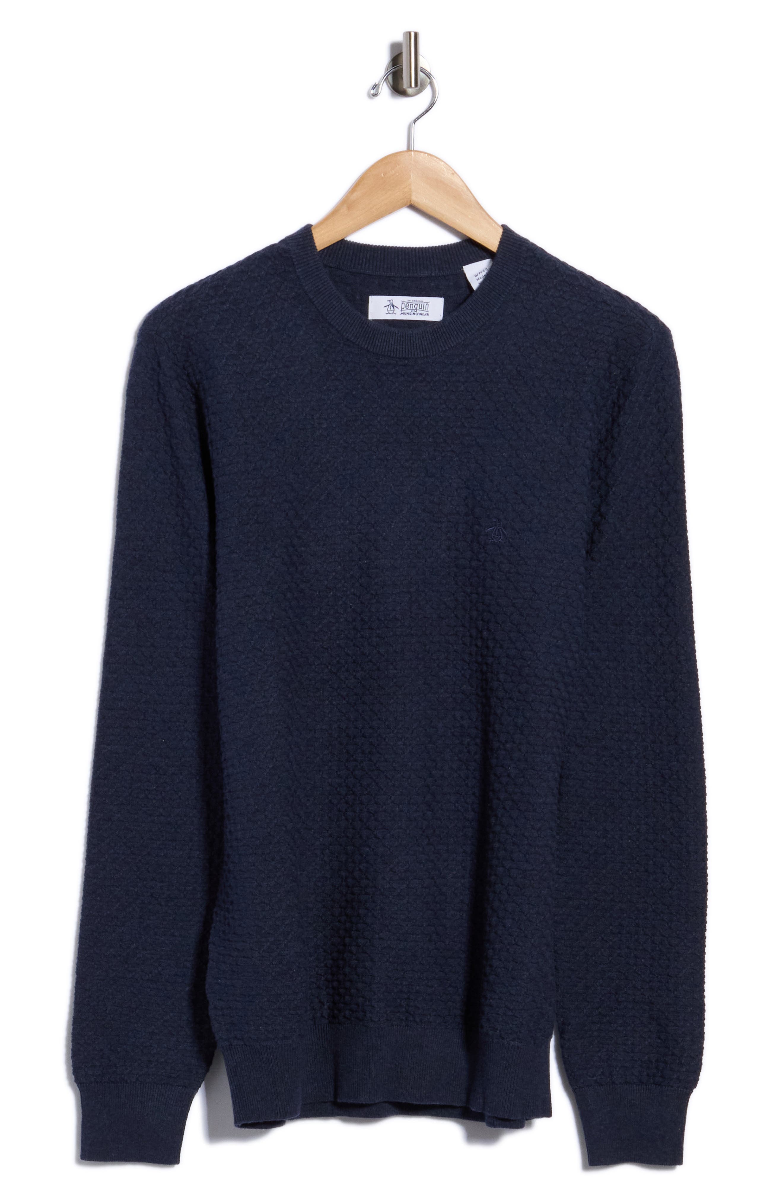 Geometric Textured Crewneck Sweater