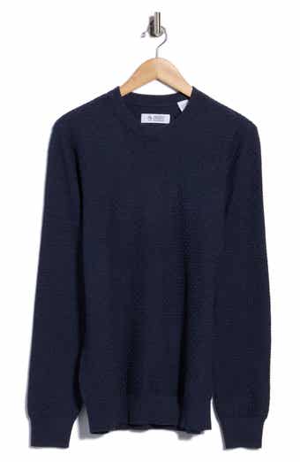 Geometric Textured Crewneck Sweater