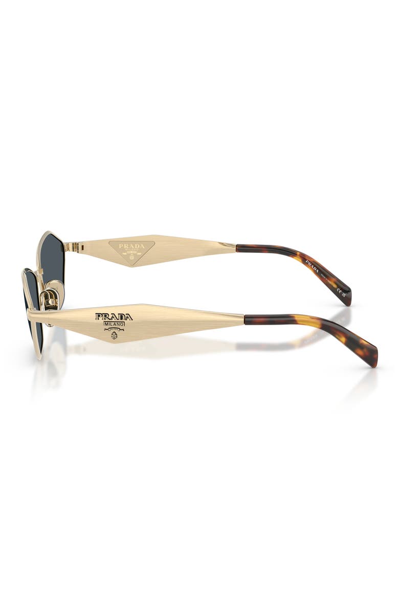 57mm Irregular Sunglasses, Alternate, color, PALE GOLD / DARK GREY