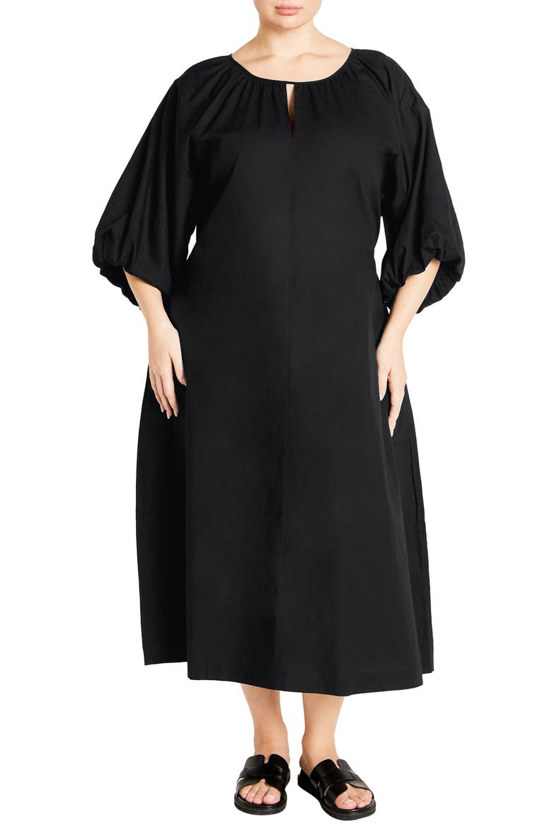 Lexi Midi Dress, Main, color, BLACK