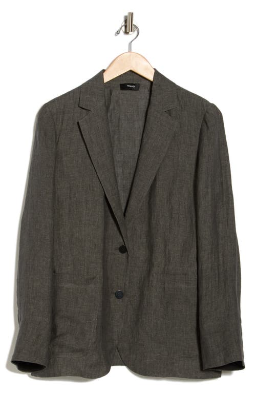 Theory Oversized Hemp Blazer In Gray