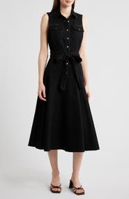 En Saison Brixton Tie Waist Midi Shirtdress