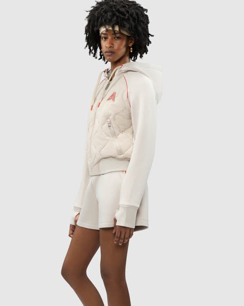 ALPENHAUS SORLIN HYBRID INSULATED BOMBER JACKET WITH REMOVABLE HOOD 