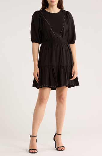 Ellen Tracy Stud Tiered Dress