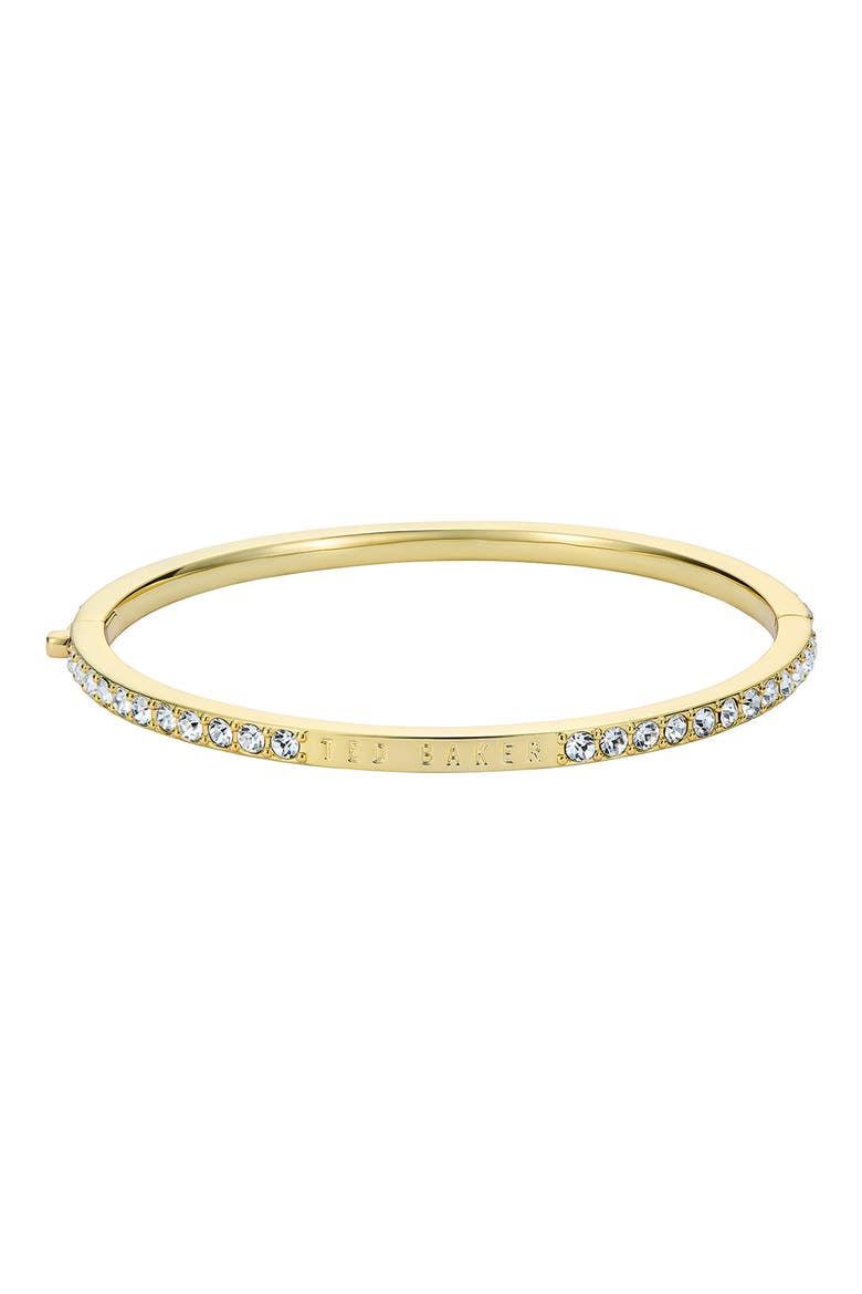 Claudia Narrow Crystal Hinge Bracelet, Alternate, color, GOLD TONE / CLEAR CRYSTAL