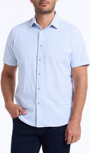 Robert Graham Brompton Knit Short Sleeve Button-Up Shirt