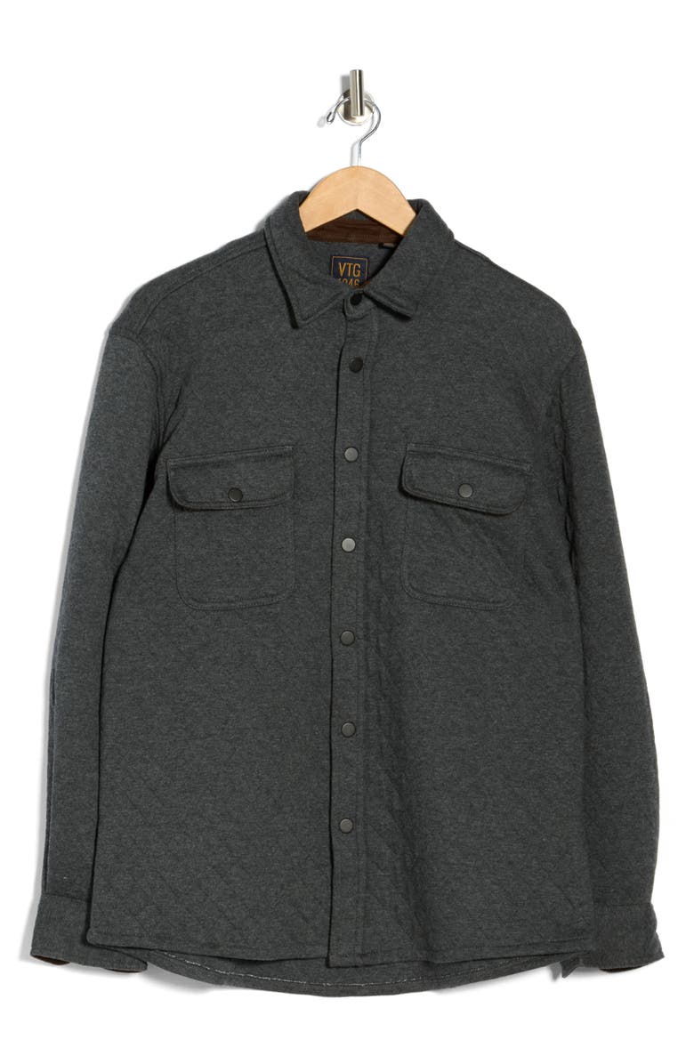 Vintage 1946 Quilted Shirt Jacket, Alternate, color, Charcoal Heather