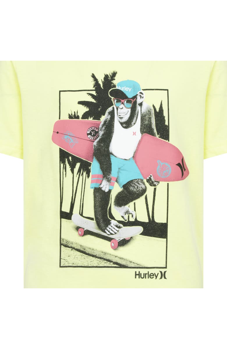Hurley Kids' Monkey Graphic T-Shirt, Alternate, color, Heavenly Yellow