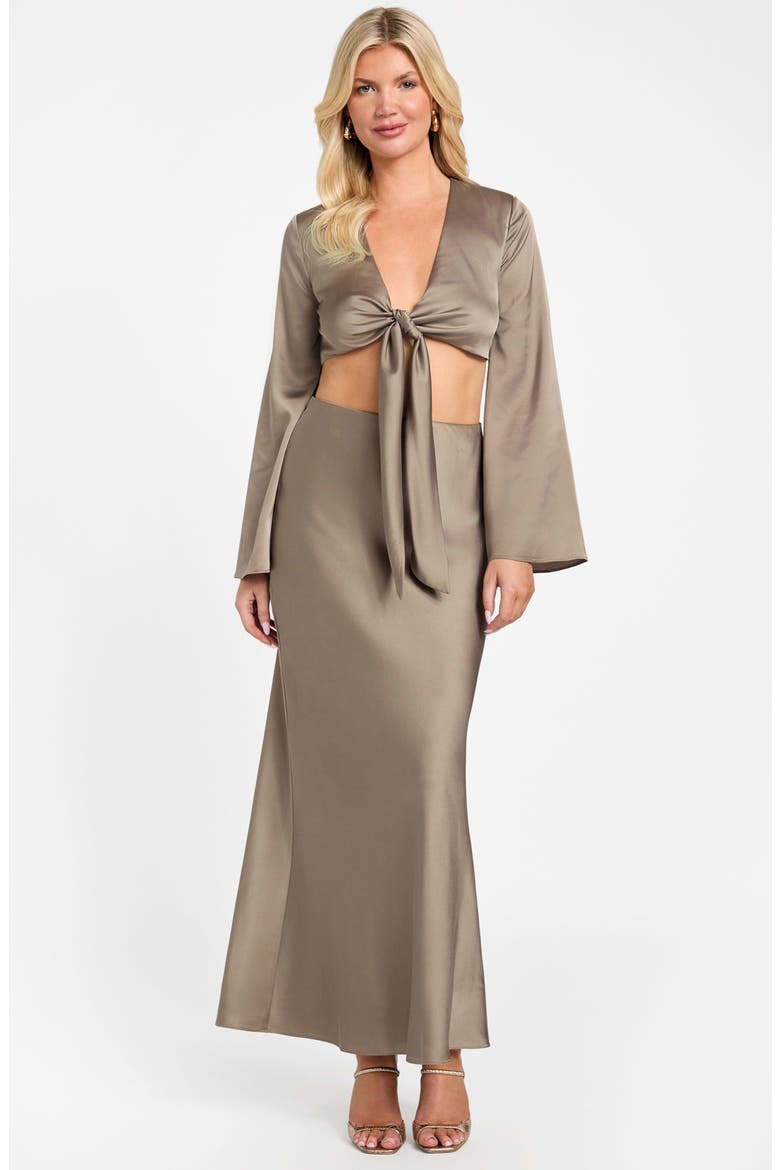 Monica Maxi Skirt, Alternate, color, BUFF TAUPE