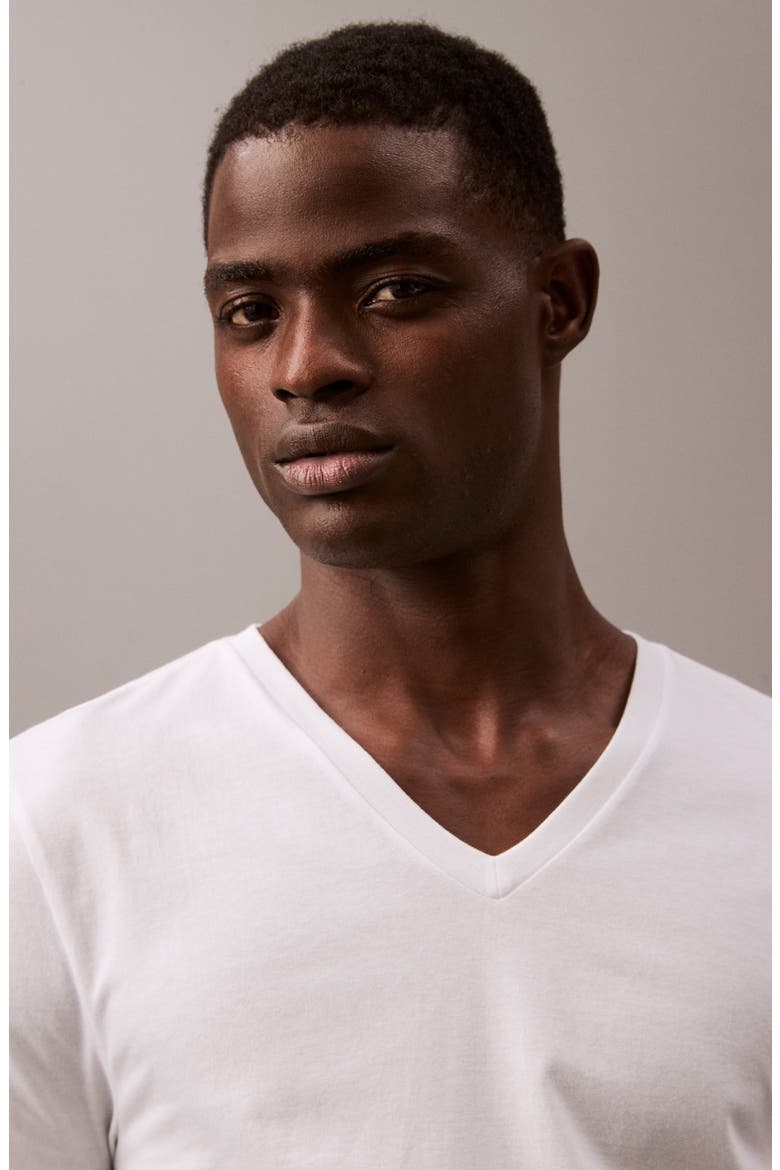 3-Pack Classic Cotton V-Neck T-Shirts, Alternate, color, WHITE/WHITE