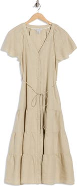 Tommy Bahama Coastalina Linen Tiered Shirtdress