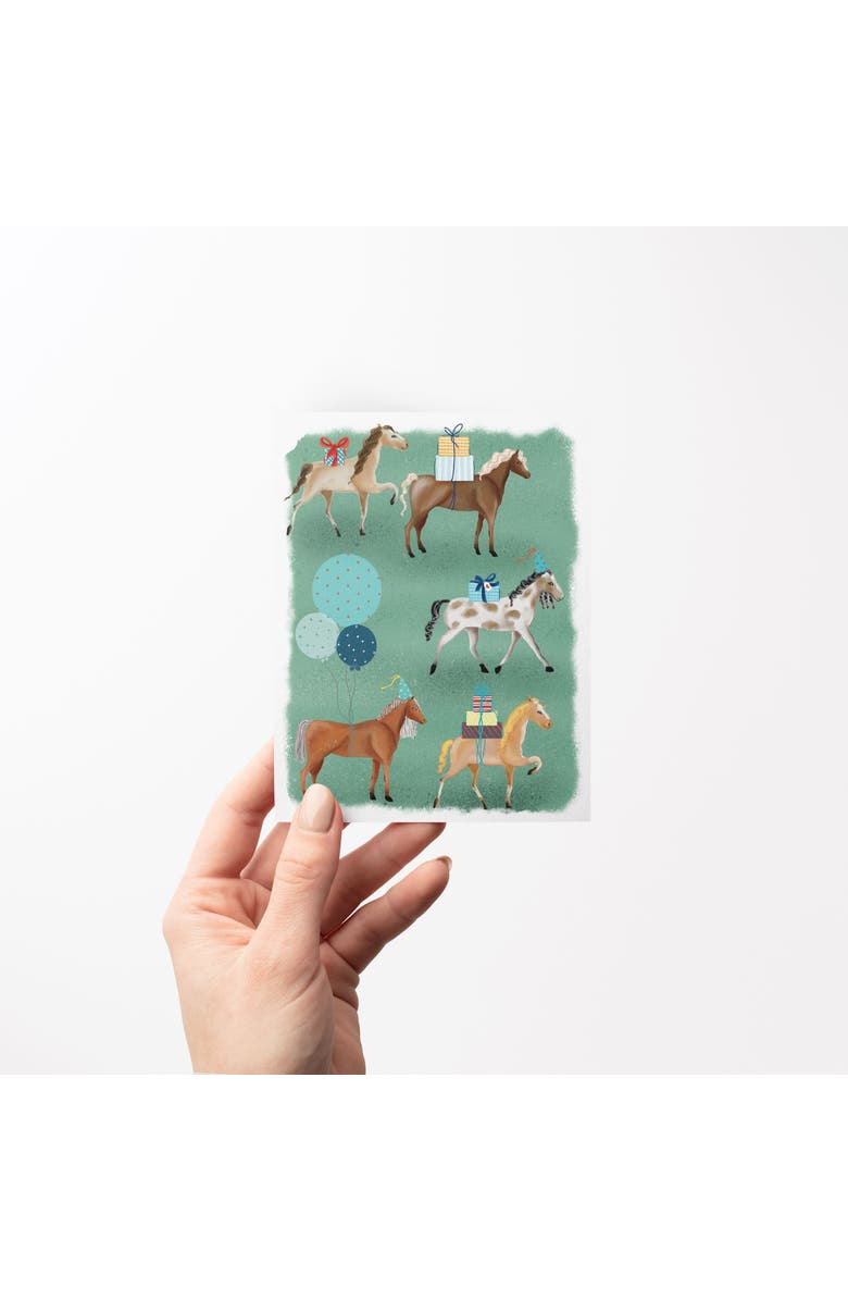 Ramus & Co Happy Birthday Greeting Card Pack (3ct) "Horse Party", Alternate, color, Multi-Pack