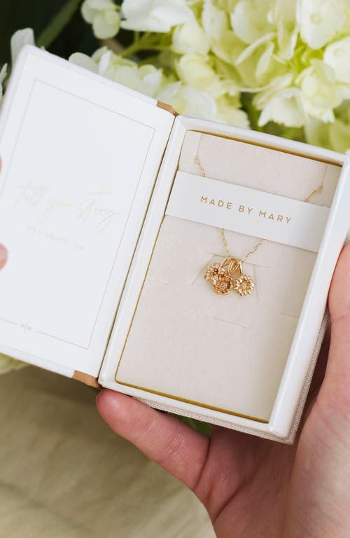 Made By Mary April Birth Flower Charm In Gold