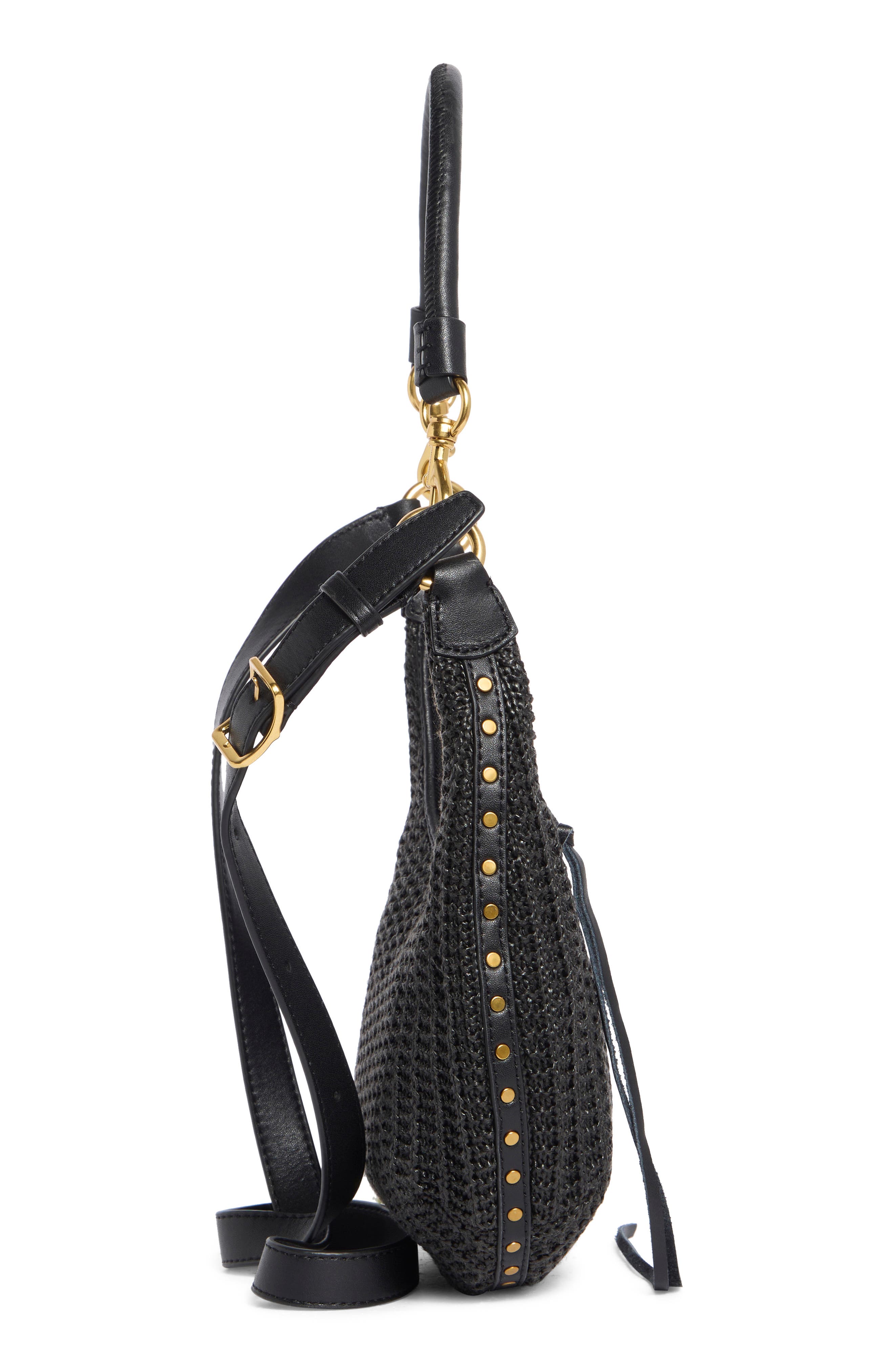 Rebecca Minkoff Darren Crescent Crossbody Bag, Alternate, color, Black