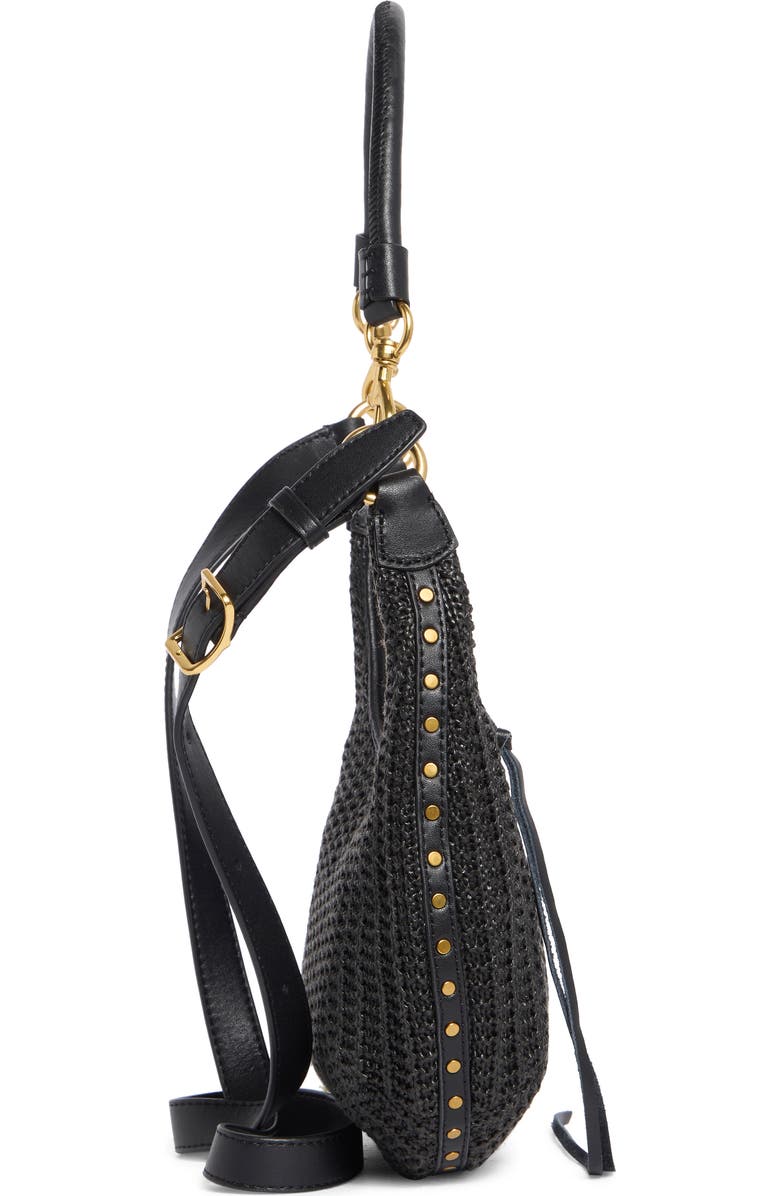 Rebecca Minkoff Darren Crescent Crossbody Bag, Alternate, color, Black