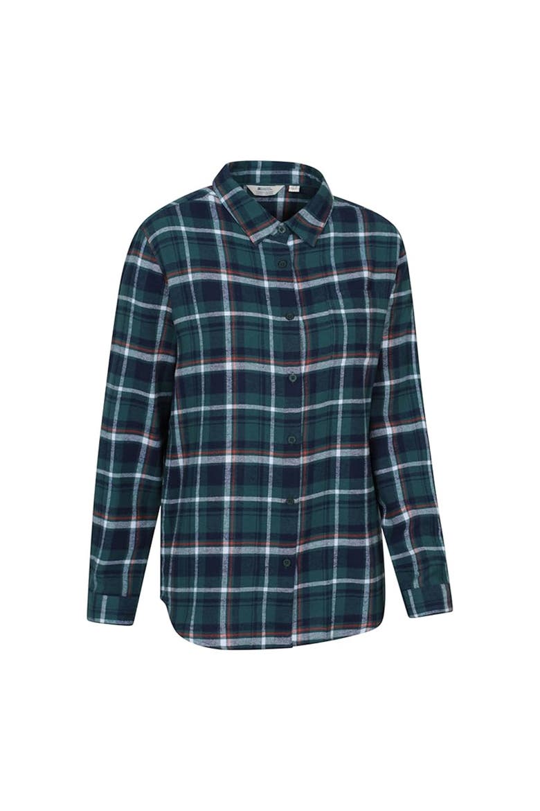 Balsam Brushed Flannel Longline Shirt, Alternate, color, Teal