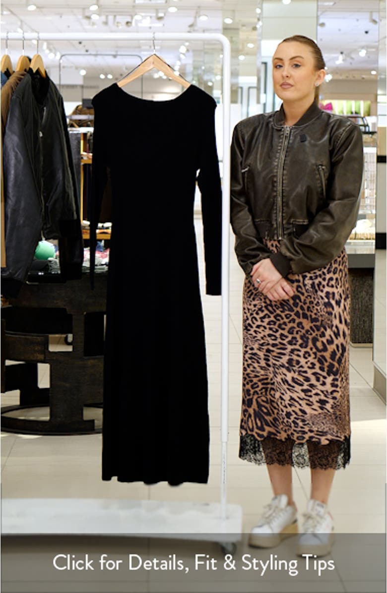 Long Sleeve Rib Maxi Dress, sales video thumbnail