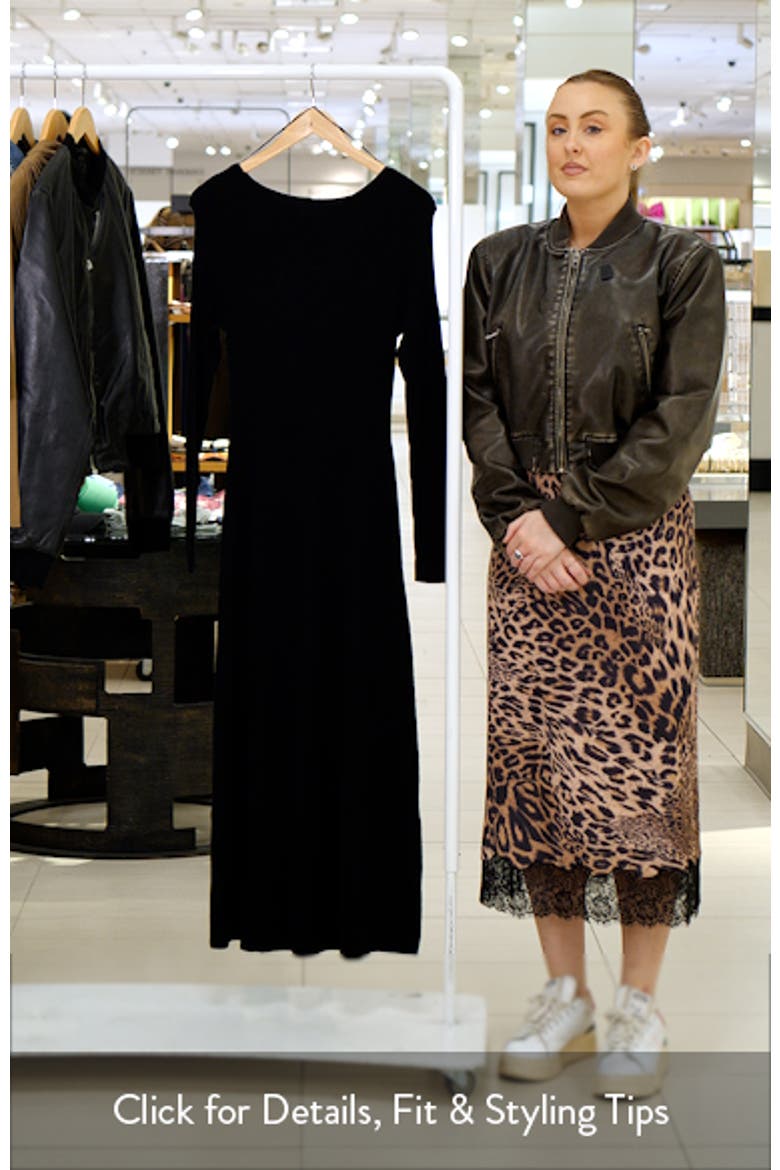 Long Sleeve Rib Maxi Dress video