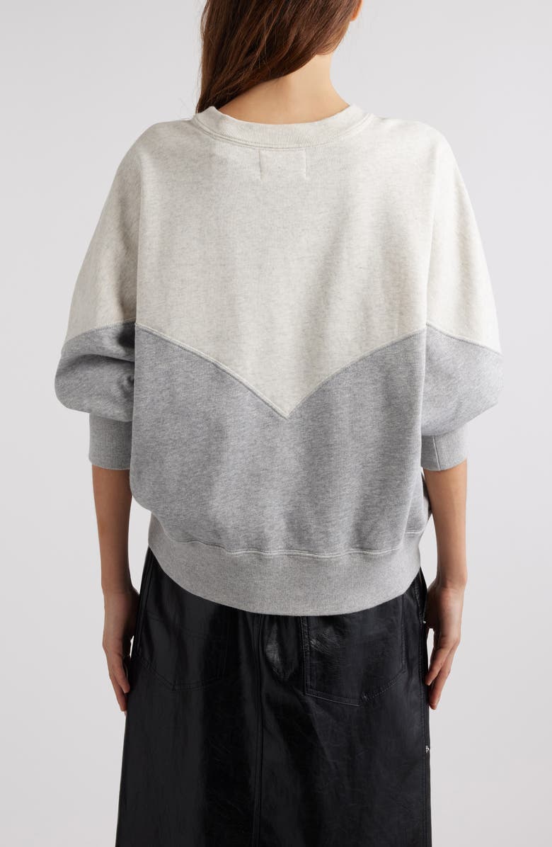 Isabel Marant Étoile Houston Colorblock Cotton Graphic Sweatshirt, Alternate, color, 