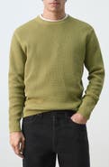 MANGO Crewneck Cotton Blend Sweater