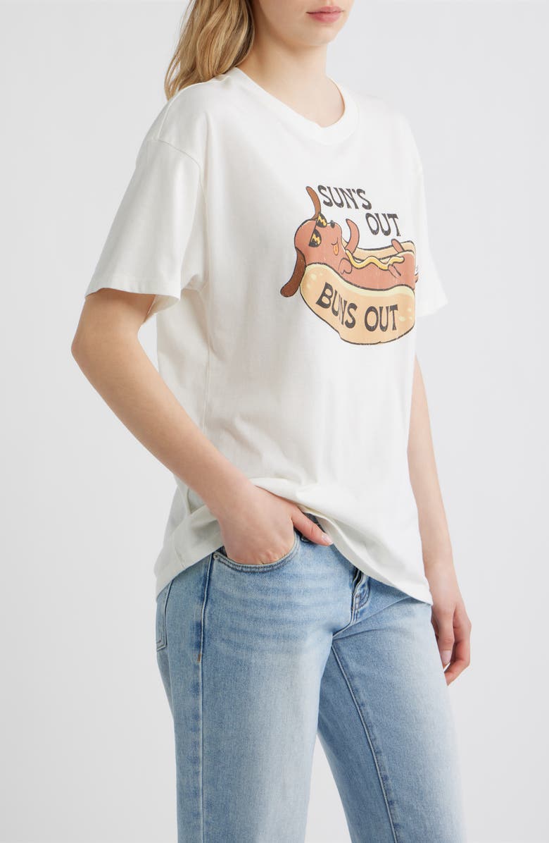 Vinyl Icons Suns Out Graphic Jersey Cotton Blend T-Shirt, Alternate, color, Marshmallow