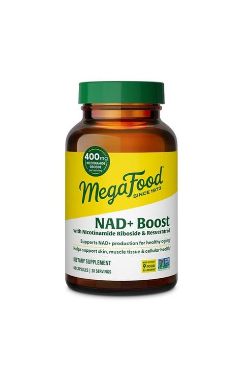 NAD+ Supplement With Nicotinamide Riboside & Resveratrol, Healthy Aging, Non-GMO, 60 Capsules