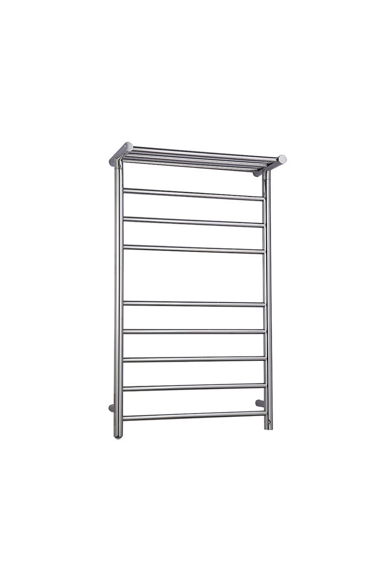 PURSONIC Wall Mount Electric Towel Warmer with 8 Heated Bars Plus 3 Non-heated Bars, Main, color, Silver